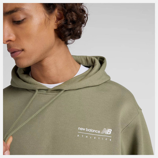 New Balance Ανδρικό φούτερ Linear Graphic Fleece Hoodie